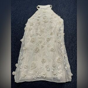 Size 4 BHLDN floral beaded dress